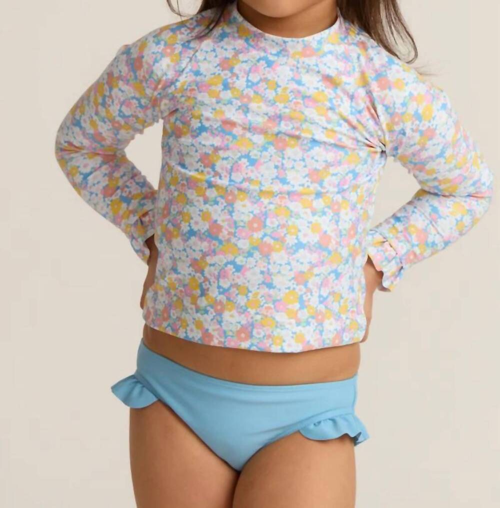 NEW MINNOW girls jasmine blossom rashguard set in multi floral